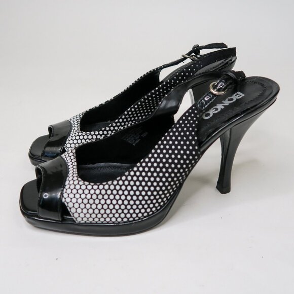 Vintage Y2K Bongo Polka Dot Slingback Pumps - Picture 5 of 15